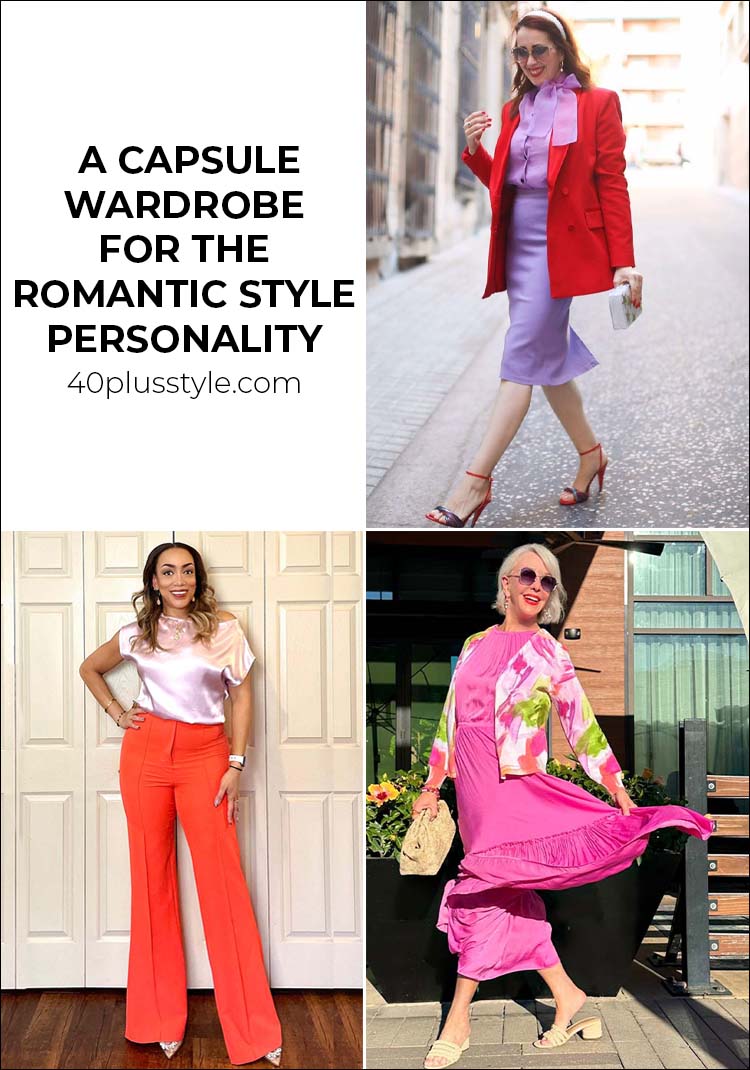 A capsule wardrobe and style guide for the romantic style personality | 40plusstyle.com