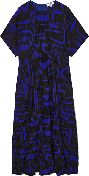 COS Pleated Midi T-Shirt Dress | 40plusstyle.com