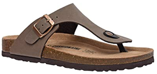 The best womens sandals this summer - CUSHIONAIRE Leah Cork Footbed Sandal with +Comfort | 40plusstyle.com