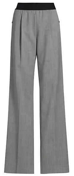 Best pants to hide your belly - Helmut Lang Wool-Blend Pull-On Suiting Trousers | 40plusstyle.com