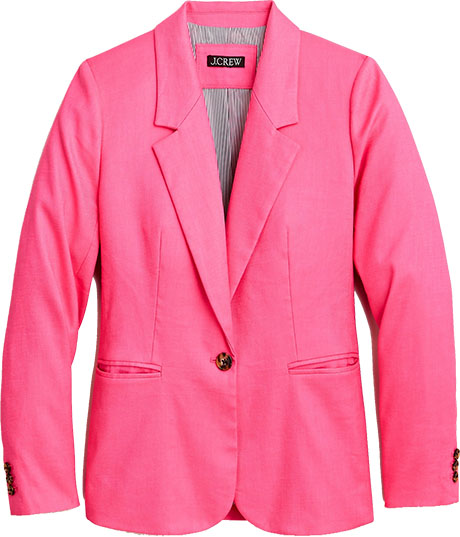 Summer jackets - J.Crew Stretch Linen Blend Parke Blazer | 40plusstyle.com