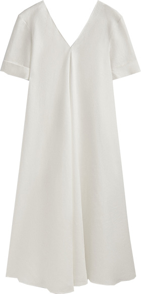 Massimo Dutti Linen Kaftan Dress | 40plusstyle.com
