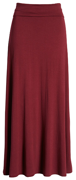 Loveappella Roll Top Maxi Skirt | 40plusstyle.com