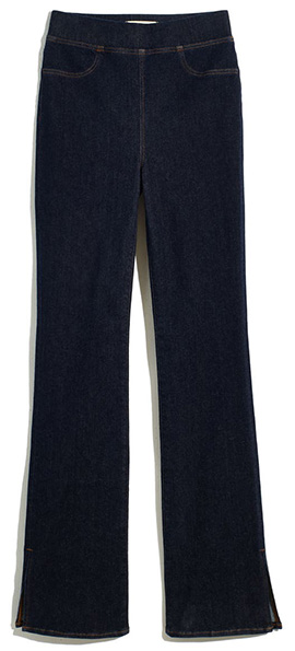 Best pants to hide a tummy - Madewell Pull-On High Waist Skinny Flare Jeans | 40plusstyle.com