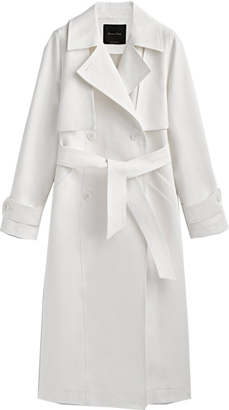 Summer coats - Massimo Dutti Double Fabric Trench Coat | 40plusstyle.com