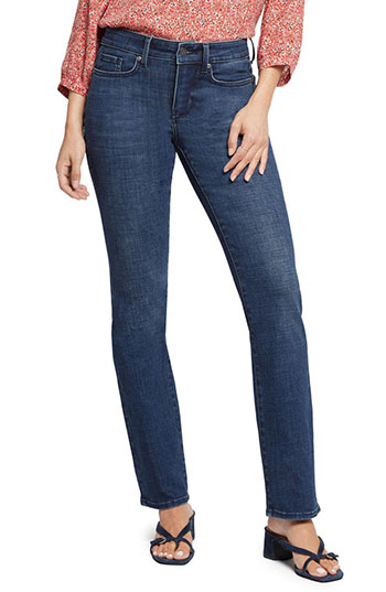 Best pants to hide your belly - NYDJ Marilyn Straight Leg Jeans | 40plusstyle.com