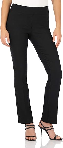 Best pants to hide your belly - Rekucci Ease Into Comfort Tummy Control Straight Leg Pant | 40plusstyle.com
