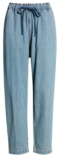 Best pants to hide a belly - XÍRENA Rex Tie Waist Denim Pants | 40plusstyle.com