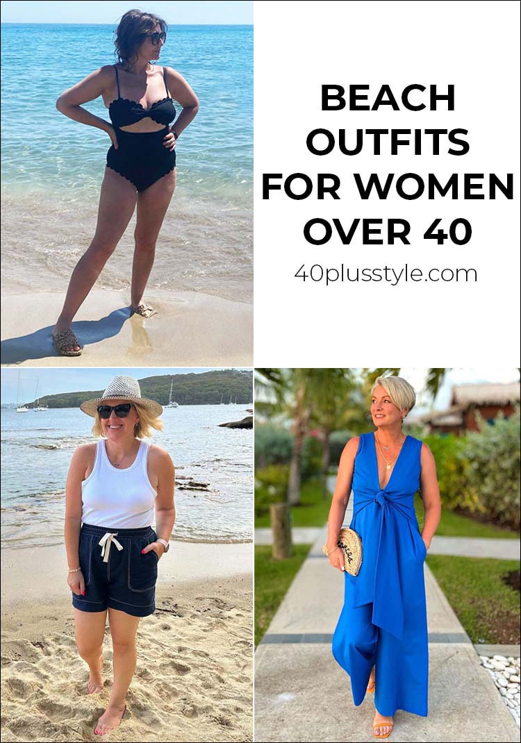 Womens beach outfits - Sun, sea and style: women's beach outfits for your summer vacation | 40plusstyle.com
