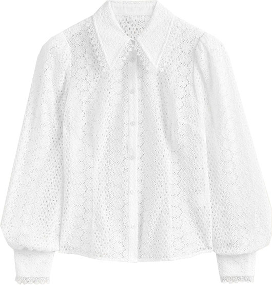 Boden Fitted Lace Shirt | 40plusstyle.com