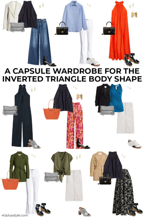 inverted triangle body shape - A capsule wardrobe - 40+style