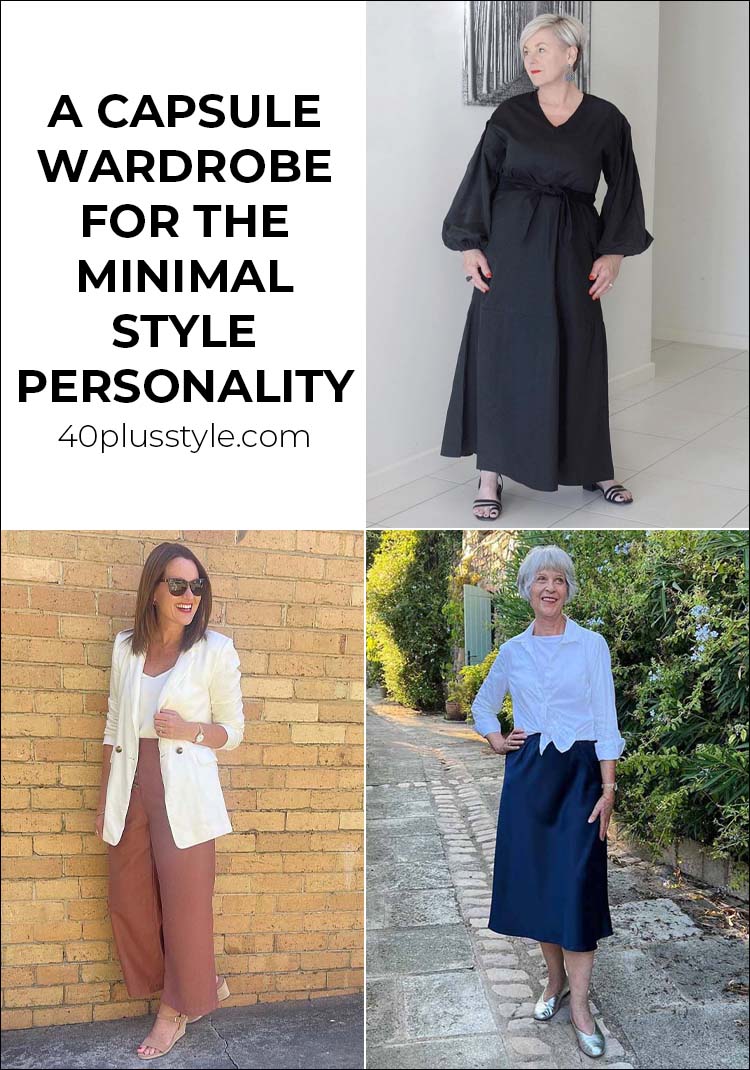 A style guide and capsule wardrobe for the minimal style personality | 40plusstyle.com