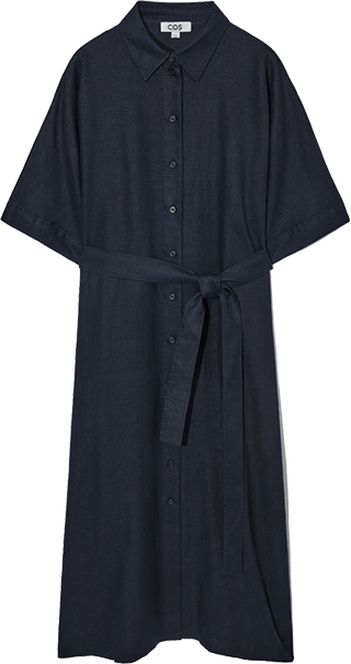 COS Belted Linen Shirt Dress | 40plusstyle.com
