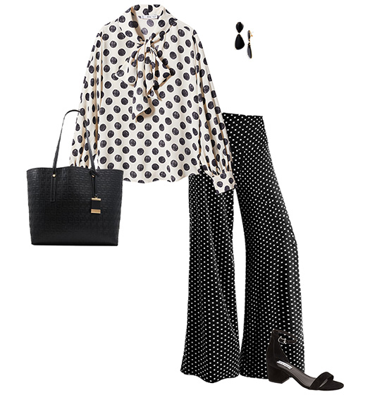 How to mix prints - Polka dot outfit | 40plusstyle.com