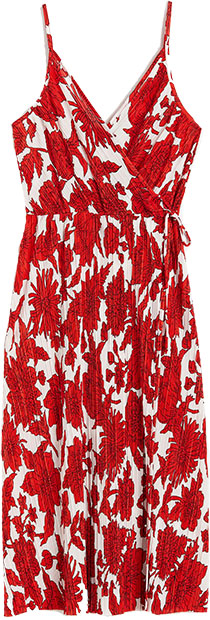 H&M Pleated Wrapover Dress | 40plusstyle.com
