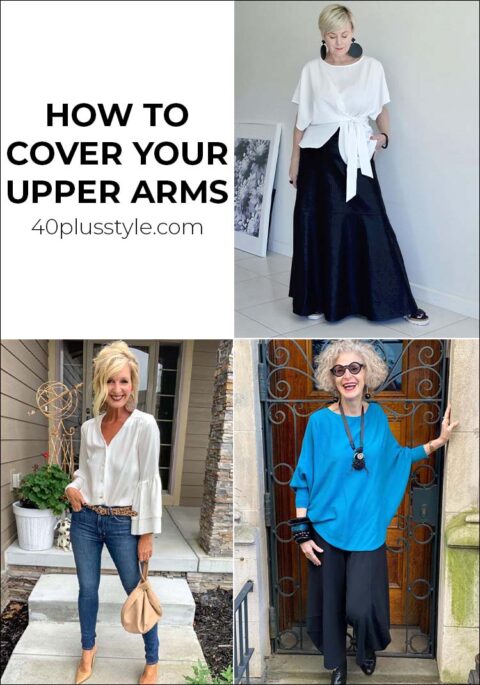 How to cover your upper arms over 40 in stylish ways! | 40+style