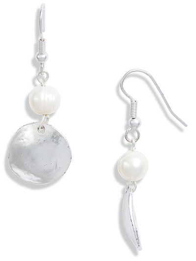 Karine Sultan Imitation Pearl Drop Earrings | 40plusstyle.com