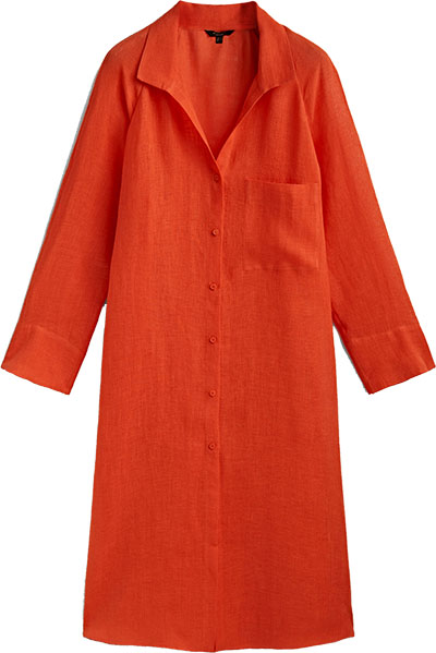 Massimo Dutti Line Maxi Oversize Shirt Blouse | 40plusstyle.com