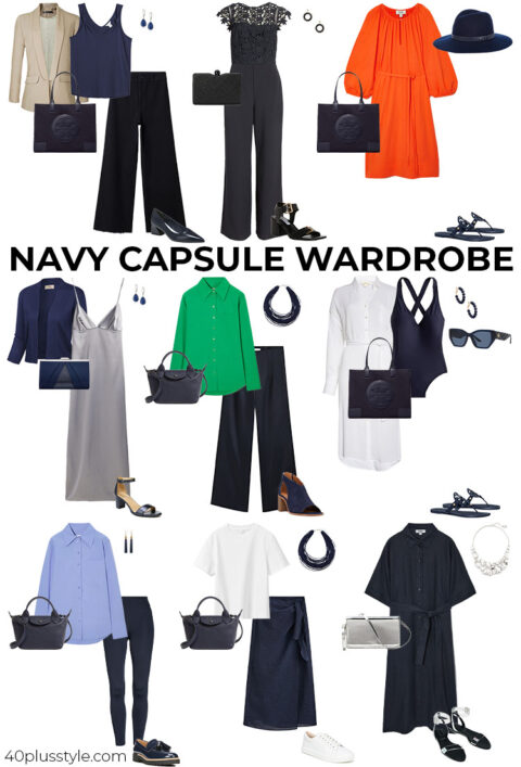 How to wear navy blue - best outfits & color combinations 40+style