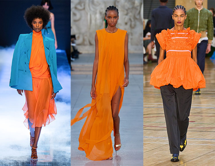 Orange outfits on the spring and summer 2023 catwalks | 40plusstyle.com