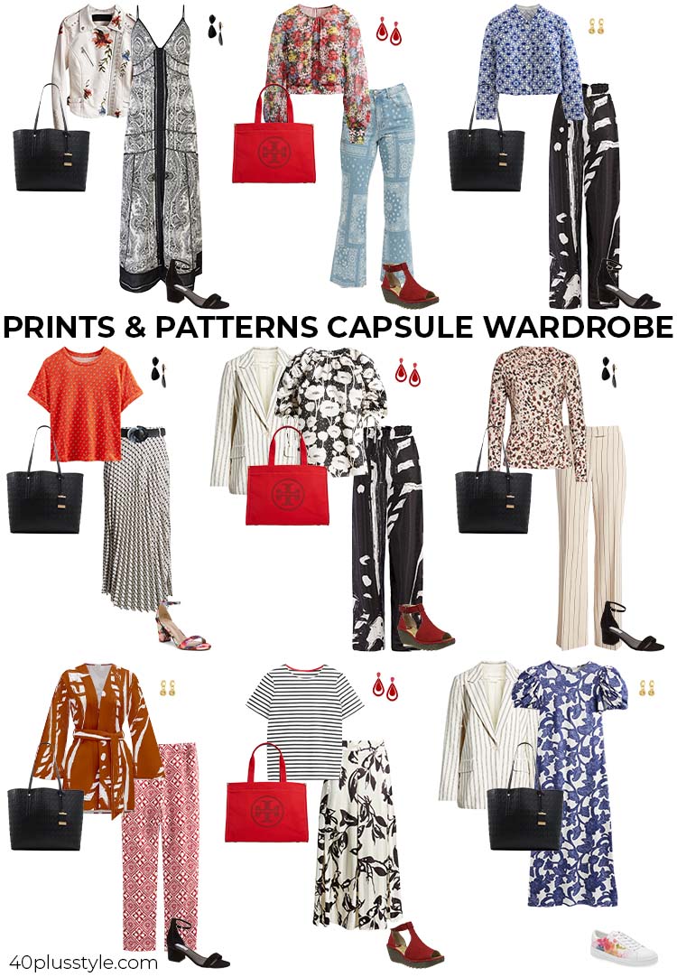Capsule wardrobe on how to mix prints and patterns like an expert | 40plusstyle.com