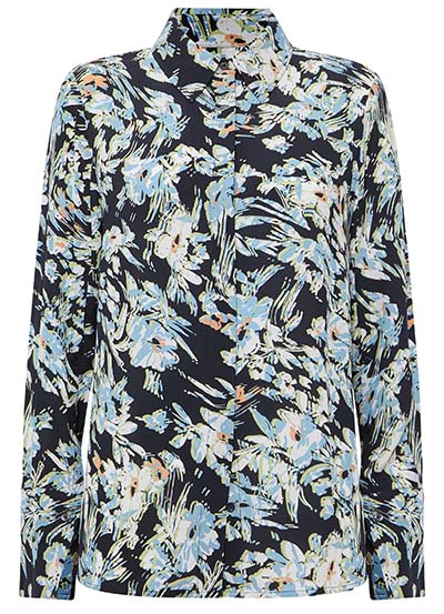 Reiss Laura Floral Bell Sleeve Blouse | 40plusstyle.com