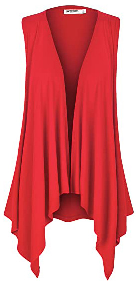 Lock and Love Sleeveless Draped Open Front Cardigan | 40plusstyle.com