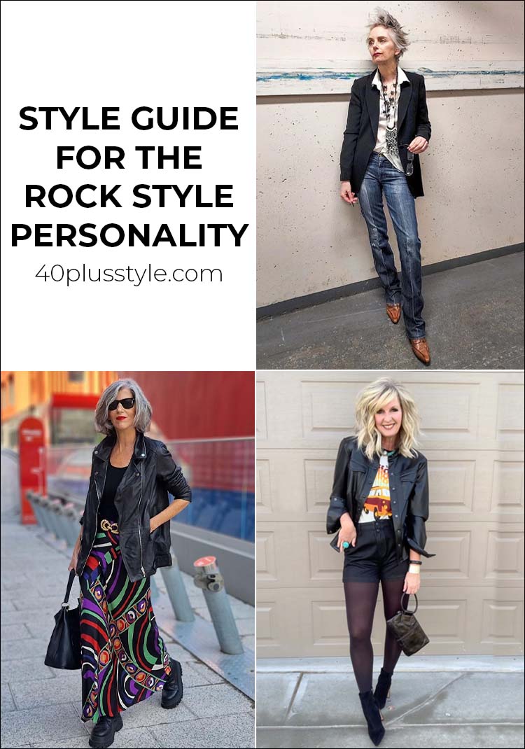 A capsule wardrobe and style guide for the ROCK style personality | 40plusstyle.com