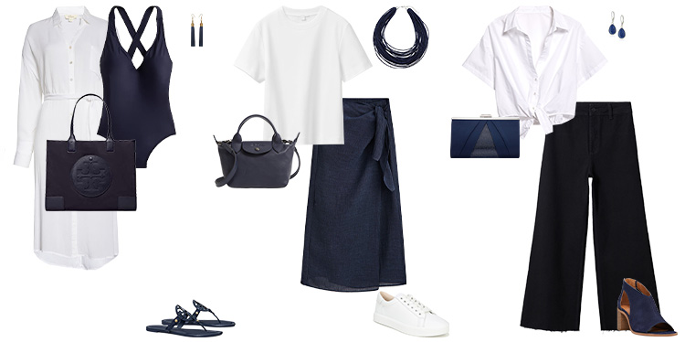 Navy and white outfit ideas | 40plusstyle.com