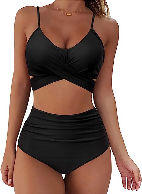 Amazon prime day sale - SUUKSESS Wrap Bikini Set | 40plusstyle.com