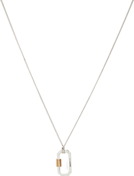 AllSaints Hex Carabiner Small Necklace | 40plusstyle.com