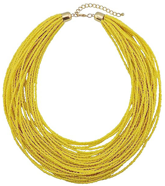 Bocar Multi Layer Seed Bead Necklace | 40plusstyle.com