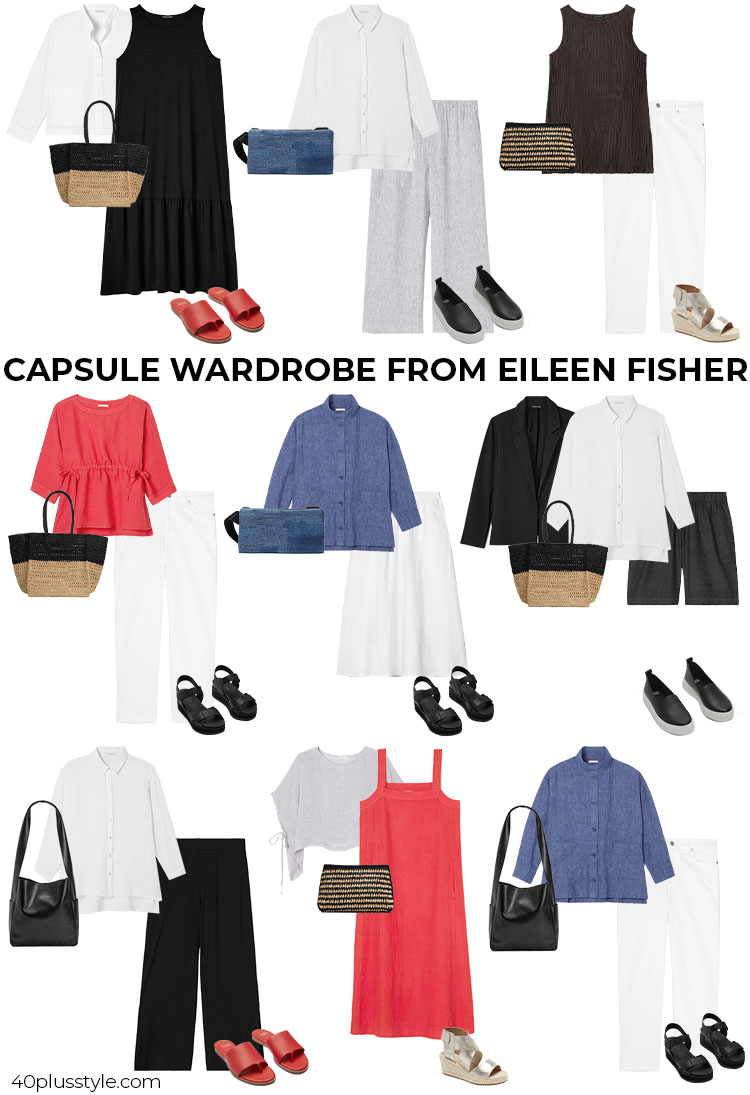 Capsule wardrobe from Eileen Fisher  | 40plusstyle.com