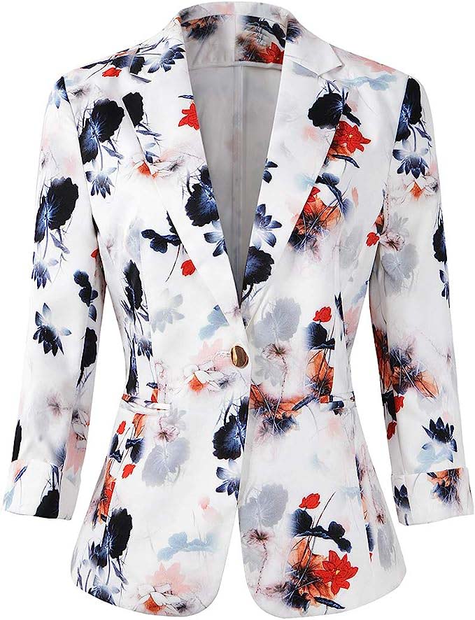Amazon prime day sale - Beninos 3/4 Sleeve Floral Blazer | 40plusstyle.com