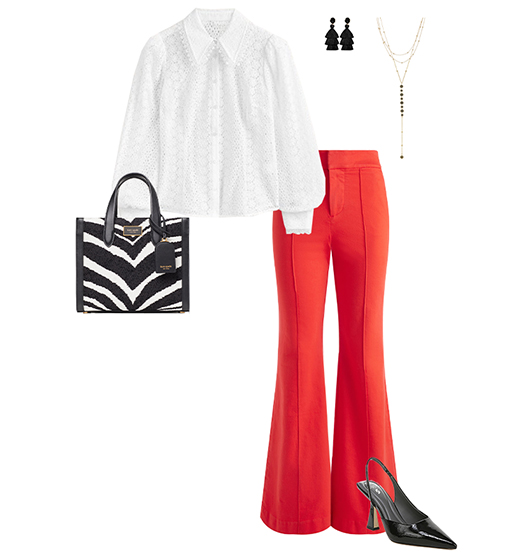 Red and white outfit | 40plusstyle.com