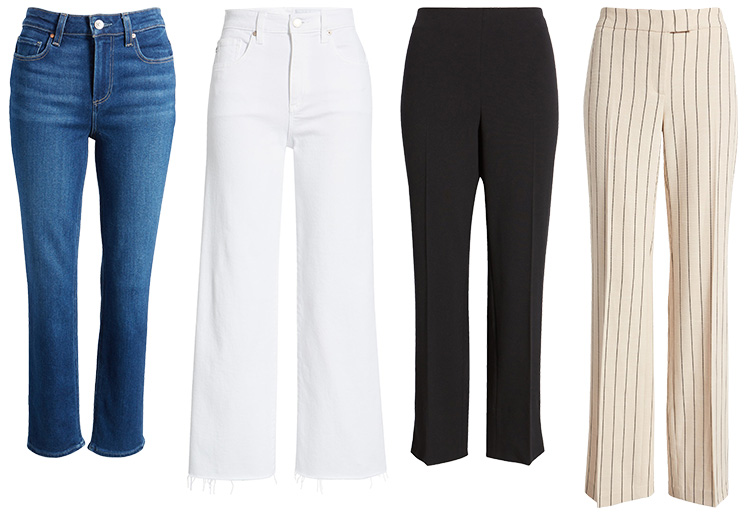Jeans and pants for your narrow shoulders outfits | 40plusstyle.com
