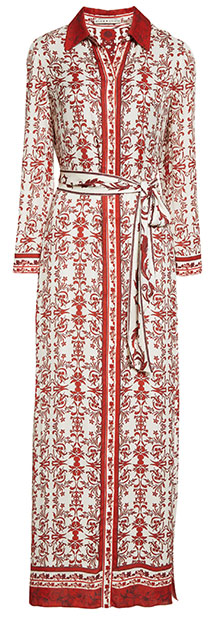 Alice + Olivia Chassidy Scarf Print Long Sleeve Shirtdress | 40plusstyle.com