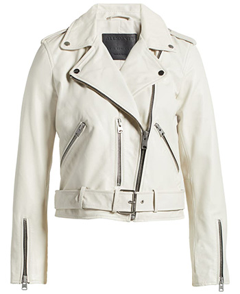 AllSaints Balfern Sheepskin Leather Biker Jacket | 40plusstyle.com