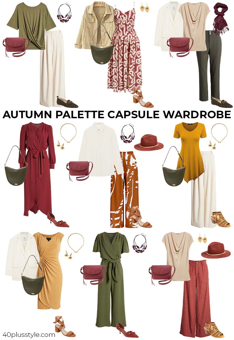 Autumn palette capsule wardrobe | 40plusstyle.com