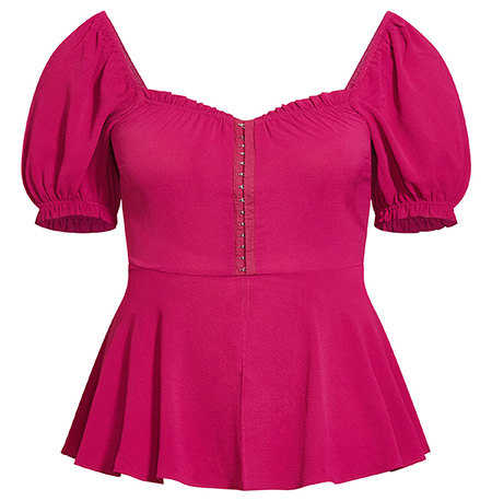 Plus size tops - City Chic Quirky Corset Top | 40plusstyle.com