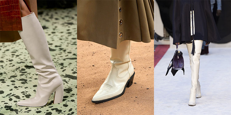 Cream boots: shoe trends for fall | 40plusstyle.com