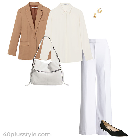 Chic outfits - all neutrals | 40plusstyle.com