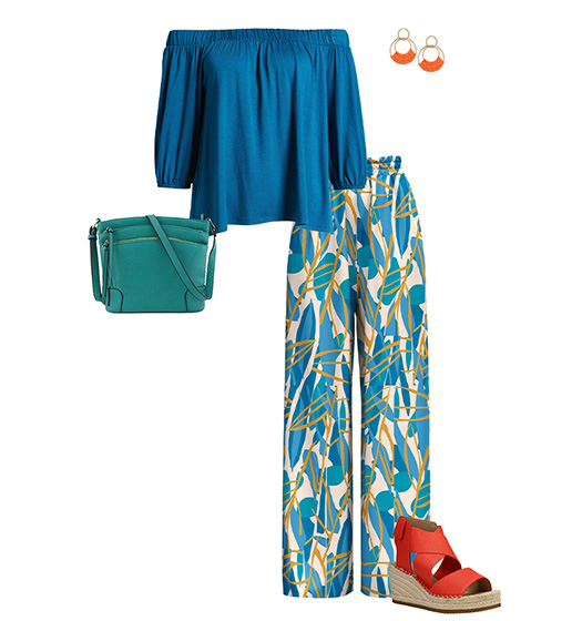 Blue and teal outfit | 40plusstyle.com