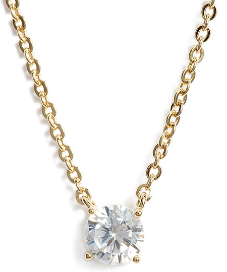 Nordstrom Cubic Zirconia Pendant Necklace | 40plusstyle.com