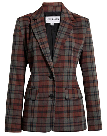 Outfits for Summer from the Nordstrom Anniversary Sale - Steve Madden Oversize Fit Plaid Blazer | 40plusstyle.com