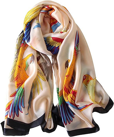 NUWEERIR Womens 100% Large Mulberry Silk Scarf | 40plusstyle.com