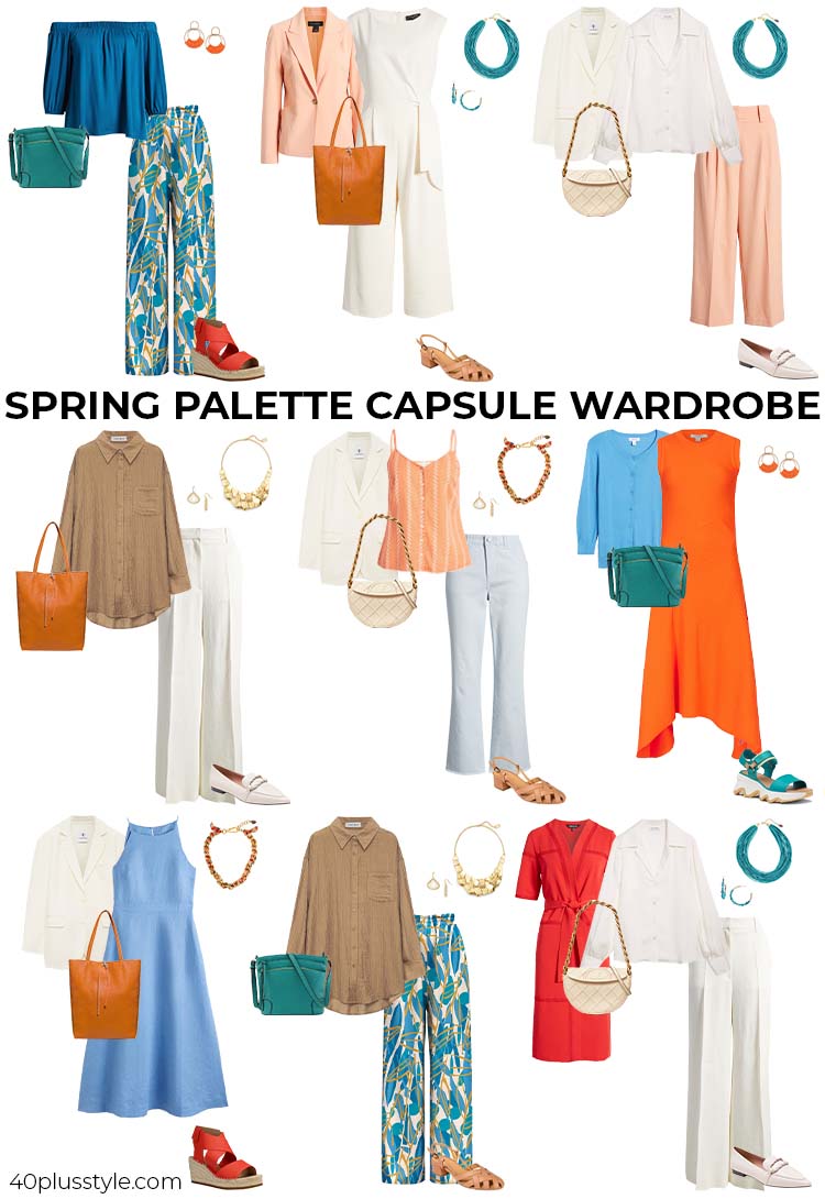 Spring palette capsule wardrobe | 40plusstyle.com