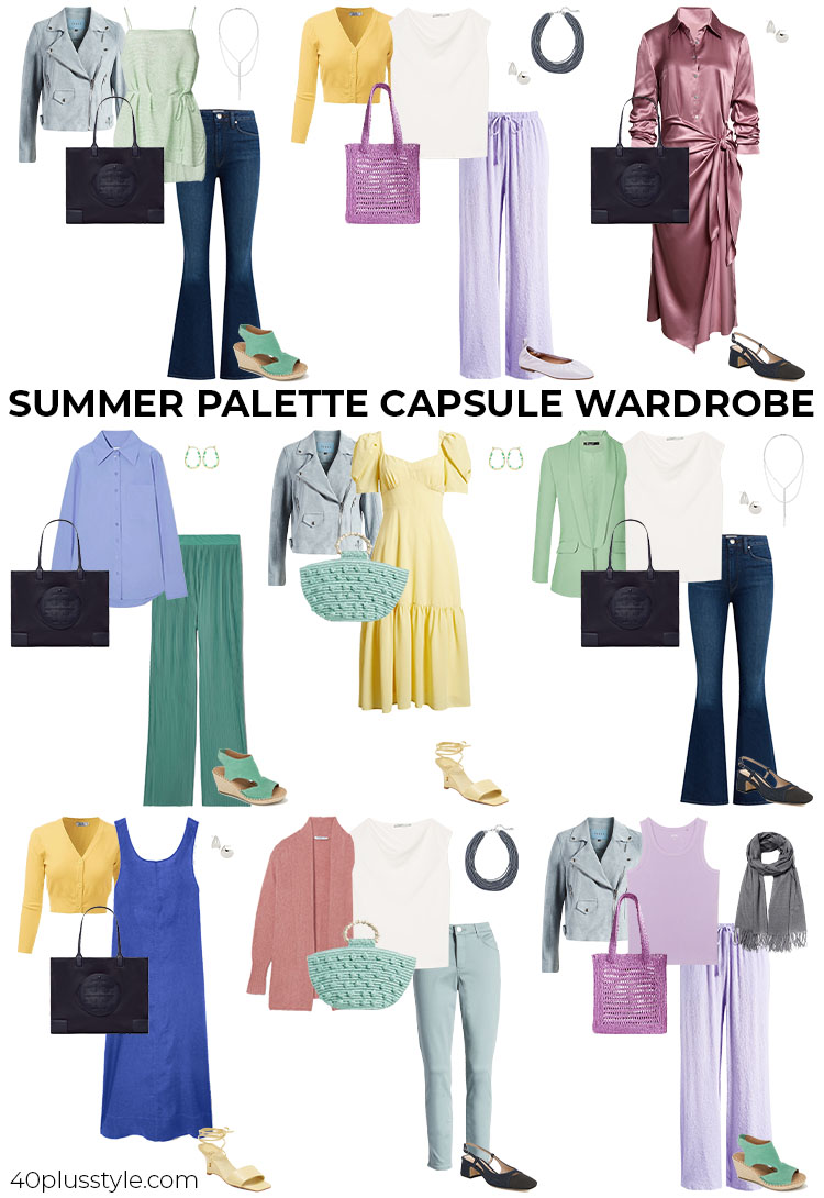 Summer palette capsule wardrobe | 40plusstyle.com