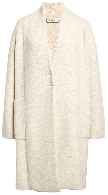 Vince Bouclé Wool & Cashmere Cardigan Coat | 40plusstyle.com