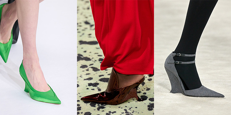 Wedge shoes in the runways for fall 2023 shoe trends | 40plusstyle.com